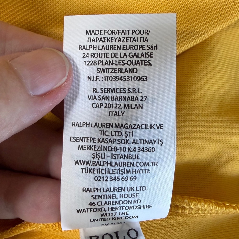 Polo Ralph Lauren Mens XXL Yellow Short Sleeve Full Zip Hoodie Pony 71088151 - Picture 6 of 8